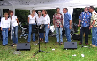 Naked Voices in a marquee